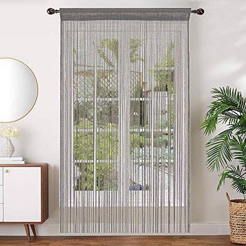 AIZESI 2 paneles de cortina de cuerda, 90 x 200 cm, cortinas para puerta, cortinas para divisores de habitación, decoración para el hogar, boda
