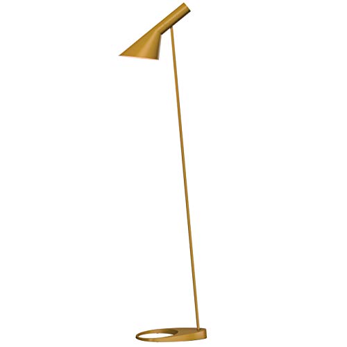 AJ Floor Lamp, Louis Poulsen, Lámpara de Pie Diseñada por Arne Jacobsen (Amarillo Ocre)