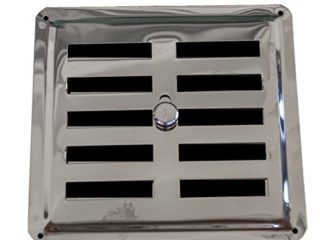 Ajuste aire Vent de acero inoxidable AISI 304 (150 mm x 145 mm), rejilla de ventilación Rejilla Salida De Aire Rejilla de acero inoxidable no magnético), Regular, Convección/entrada, regulado Louvre