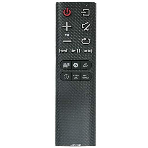 AKB75595301 Mando a Distancia - VINABTY Reemplace AKB75475301 Sound Bar Control Remoto para LG Soundbar SK6 SK6Y SK8 SK8Y SK9 SK9Y SK10 SK10Y AKB 75595301 Mando a Distancia de Repuesto
