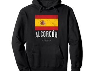 Alcorcón España | Souvenir Linda Ciudad - Bandera Española - Sudadera con Capucha