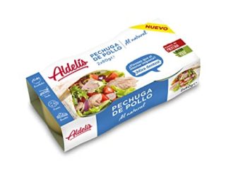 Aldelís Conserva Pechuga de Pollo al Natural Pack 16 x 2 Unidades de 80 g