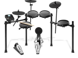 Alesis Nitro Mesh Kit - Batería Electrónica Musical de 8 Piezas con Parches de Malla, Rack Aluminio, 385 Sonidos, 60 Pistas para tocar, Baquetas, Cableado y llave de batería incluidos