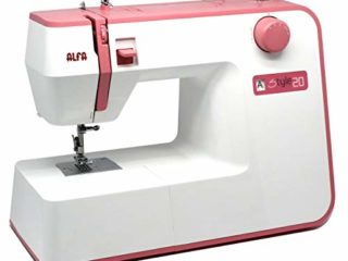 ALFA - Máquina de Coser, Style 20, Rosa, 10 Puntadas, 30 x 19 x 41 Cm, Accesorios Incluidos