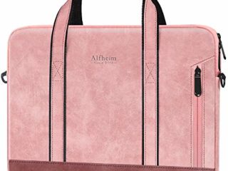Alfheim - Maletín para portátil de 15/15,6/16 pulgadas, resistente al agua, de piel, para mujer, hombre, escuela, viajes, negocios, compatible con Macbook Pro de 16 pulgadas