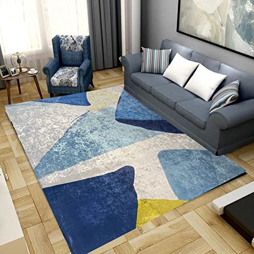 Alfombra de Salón Lavable, Base Antideslizante, Diseño Moderna - Moquetas Pelo Corto 150x200 cm (150x200 cm, Color-7)