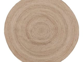 Alfombra Redonda Trenzada marrón de Yute de Ø 300 cm - LOLAhome