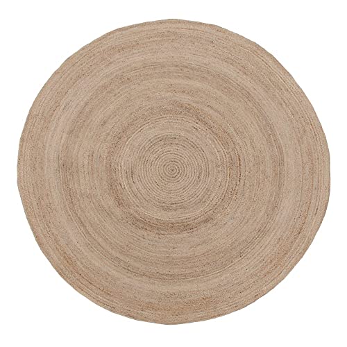 Alfombra Redonda Trenzada marrón de Yute de Ø 300 cm - LOLAhome