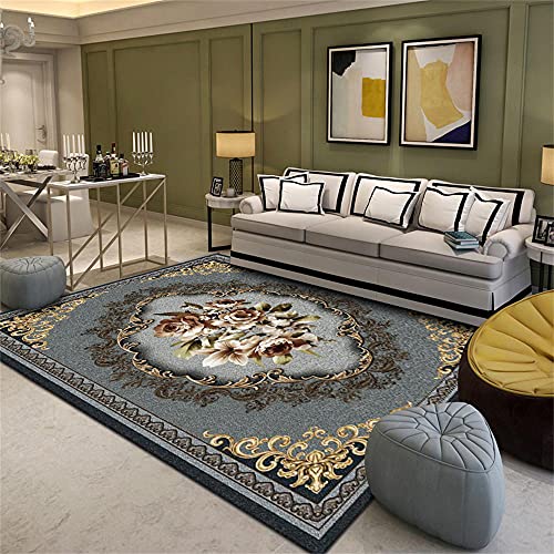Alfombras Y Moquetas Alfombras A Medida Online Lujo Gris Azul Sala de Estar Alfombra Larga Resistencia Antideslizante Antideslizante no se desvanece 200X300CM Decoracion Dormitorio Juvenil