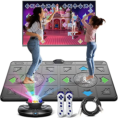 Alfombrilla de danza para niños y adultos, USB con juegos clásicos, alfombrilla de baile luminosa para PC, ordenador, TV (gris)