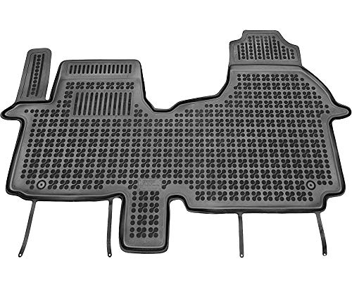Alfombrillas de Goma Compatible con Fiat Talento Desde 2016 / Opel Vivaro II/Renault Trafic III Desde 2014, 9 Plazas + Regalo | Alfombrilla Coche Accesorios | Ideal para Perro Mascotas