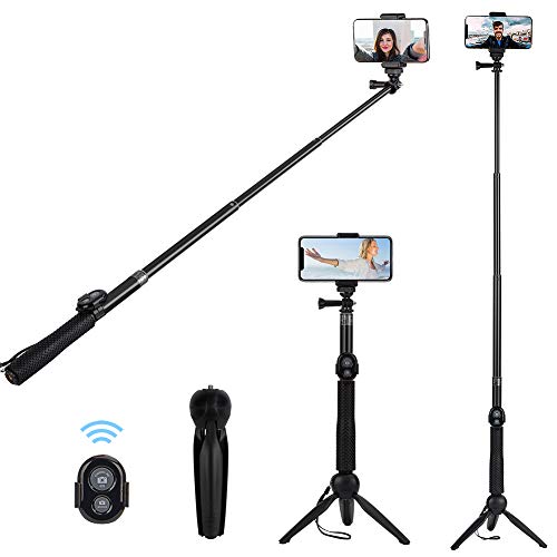Alfort Palo Selfie, Selfie Stick Bluetooth Trípode Portátil con Control Remoto per iPhone 11 Pro/X /8 /Galaxy S10 /S9 /Honor P20 /Mate 10 y Otros Teléfonos con Android/iOS (6.0'')