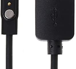 Aliwisdom Cargador para Reloj Inteligente, Universal Cable de Carga de Repuesto de Magnético USB Cable de Cargador de 4 Pines Cargador de Espaciado de Pines 7,62mm para Smartwatch