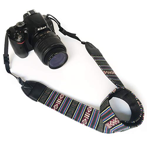 Alled Cámara Correa,Correa de Cuello Camara De Hombro Cuello Cinturón,Bohemia Vintage Cámara Universal Ajustable Correas para Nikon Canon Sony Lumix Fujifilm Pentax Olympus DSLR SLR Etc. (Vintage)