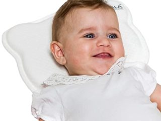 Almohada para bebés para Ayudar a prevenir y Tratar la plagiocefalia, de Funda Extraible (con Dos Fundas) Hecha de Memory Foam