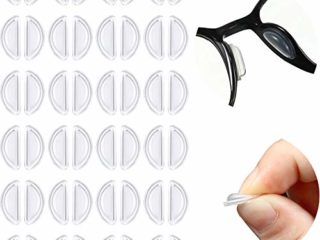 Almohadillas Nasales Adhesivas de Gafas Almohadillas de Airbag de Silicona Suave Antideslizante Almohadillas Nasales Cómodas con Cámara de Aire de Espesor 3,5 mm/ 0,4 Pulgadas (12 Pares)