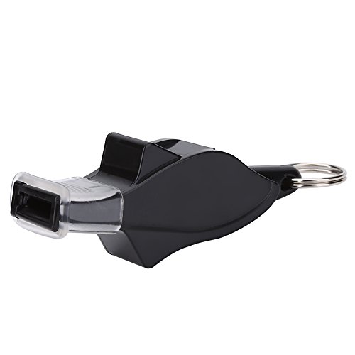 Alomejor 4 Colores Baloncesto Fútbol Fútbol Árbitro Supervivencia de Emergencia Salvavidas Silbatos (Black)
