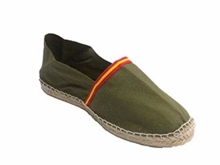 Alpargatas de Esparto Bandera de España Made in Spain en Kaki Talla 42