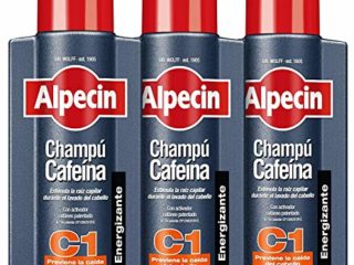 Alpecin Champú Cafeína C1 3x 250 ml | Champu anticaida hombre y con cafeina | Tratamiento para la caida del cabello | Alpecin Shampoo Anti Hair Loss Treatment Men