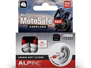 Alpine MotoSafe Race Tapones para los oídos - Tapones para carreras - Evita daños auditivos durante la práctica del motociclismo - El tráfico sigue siendo audible - Tapones reutilizables
