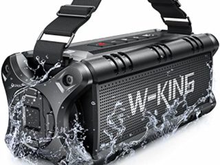 Altavoces Bluetooth 50W(70W Pico), W-KING Altavoces Inalámbricos con 8000mAh Batería Power Bank, Exterior Portátiles IPX6 Impermeable, Rich Bass con NFC Tarjeta TF
