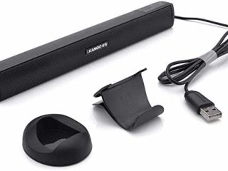 Altavoces USB Computadora,Mini Altavoz Barra de Sonido Alimentación USB Computadora,Audio Stéreo Altavoces Computadora con base de pie y clip para Tablet PC PS4 Contador de Salidas etc - Plug and Play