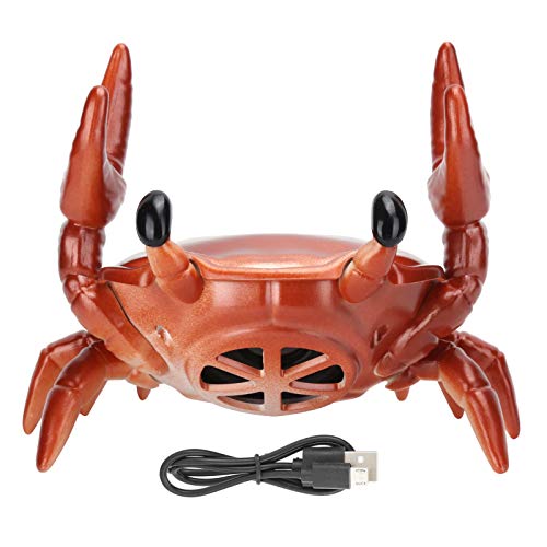 Altavoz Bluetooth portátil, Soporte para teléfono móvil 2 en 1 + Altavoz Bluetooth, Altavoz Creativo con Soporte para teléfono móvil en Forma de Cangrejo, Sonido Envolvente estéreo de 360 ​(Rojo)