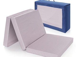 Alvi colchón Cuna de Viaje Plegable 120x60 cm/Altura 6 cm - Funda de algodón Lavable, Transpirable, sin sustancias nocivas…
