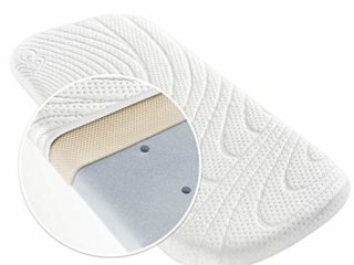 Alvi Colchón para capazo - Tencel® & Dry - 75x33 cm/Funda Antihumedad/Espuma Perforada/Cámara de Aire 3D / Hipoalergénico/Sin sustancias nocivas