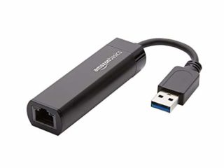 Amazon Basics - Adaptador de USB 3.0 a Internet 10/100/1000 Gigabit Ethernet