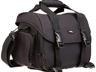 Amazon Basics - Bolsa para cámaras DSLR y accesorios (tamaño grande), negro