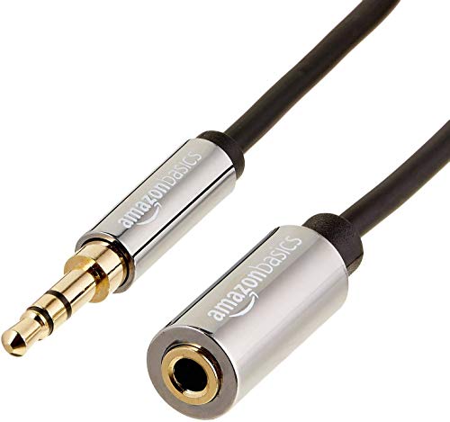 Amazon Basics - Cable alargador de audio estéreo (conector 3,5 mm macho a hembra, 7,6 m)