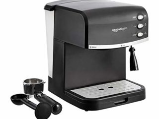Amazon Basics – Cafetera para café espresso con espumadora de leche