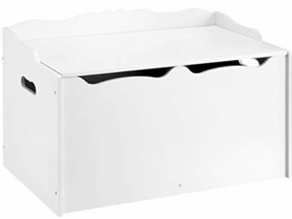 Amazon Basics - Caja de juguetes de madera, color blanco