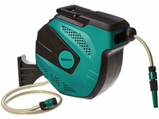 Amazon Basics - Enrollador automático de manguera para pared, 15 m