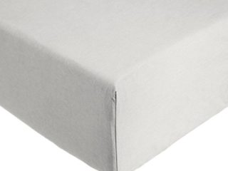 Amazon Basics Everyday - Sábana bajera ajustable (100% algodón) Gris claro - 100 x 200 x 30 cm