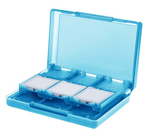 Amazon Basics – Funda para cartuchos de juegos de Nintendo 3DS con 24 ranuras, Azul