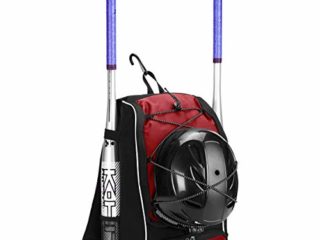 Amazon Basics - Mochila juvenil para equipo de béisbol, Rojo