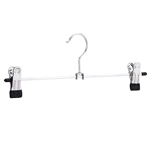 Amazon Basics - Perchas de metal con clips para pantalones y faldas, pack de 20 unidades