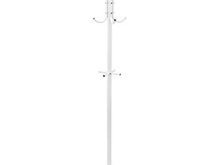 Amazon Basics - Perchero de pie para sombreros y abrigos, blanco
