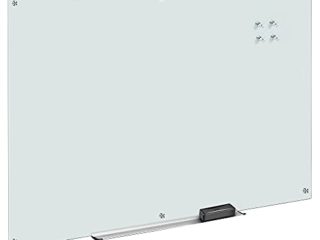 Amazon Basics - Pizarra de borrado en seco de vidrio - Blanca, magnética, 180 x 120 cm