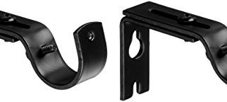 Amazon Basics - Set de 2 soportes ajustables de pared - Negro