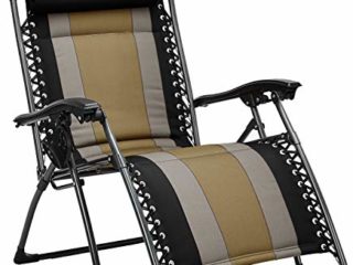 Amazon Basics - Silla acolchada con gravedad cero, de color negro