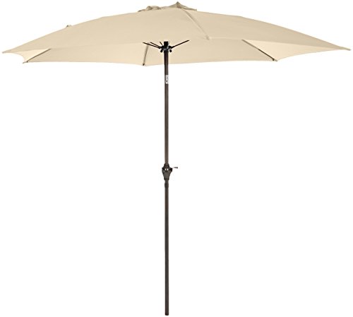 Amazon Basics - Sombrilla para jardín de 2,74 m, beige
