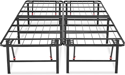 Amazon Basics - Somier fijo plegable, montaje sin herramientas, permite almacenar debajo de la cama, 135 x 190 cm