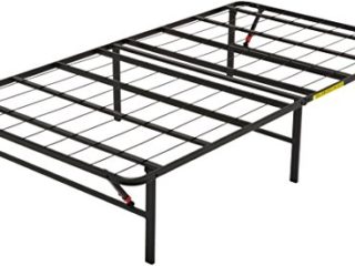 Amazon Basics - Somier fijo plegable, montaje sin herramientas, permite almacenar debajo de la cama, 90 x 190 cm