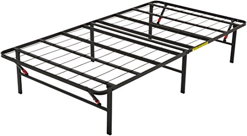 Amazon Basics - Somier fijo plegable, montaje sin herramientas, permite almacenar debajo de la cama, 90 x 190 cm