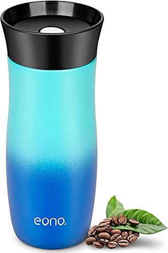 Amazon Brand - Eono Termo Cafe 380ml, Vaso Termico Cafe para Llevar de Acero Inoxidable con Aislamiento al Vacío, Taza Termo sin BPA y Fácil de Limpiar, Ideal para Viaje, Trabajo y Colegio