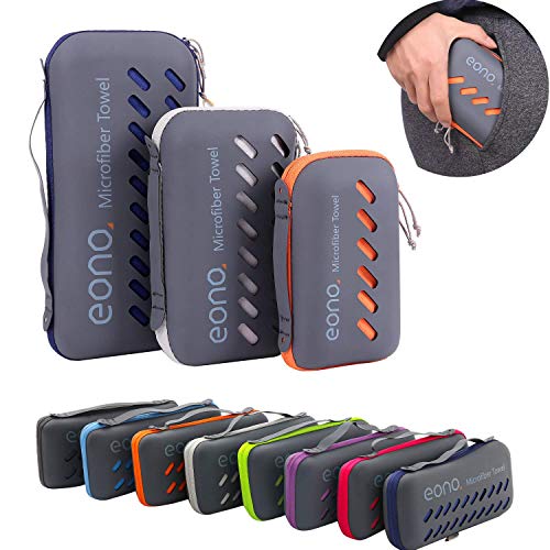 Amazon Brand - Eono Toalla de Microfibra para Llevar al Gimnasio, a la Playa, de Camping, de Viaje, de Natacion, o de Vacaciones. Secado rápido, Superabsorbente, Ultracompacta - Fucsia, 60x30cm