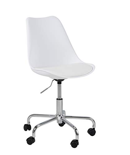 Amazon Brand - Movian Arendsee - Silla de escritorio, 55 x 55 x 93 cm, blanco
